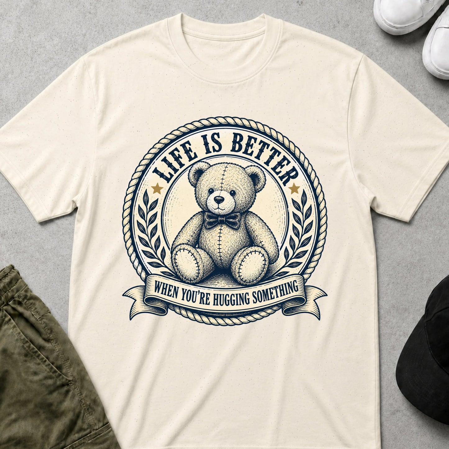 Hugging Life T-Shirt Natural