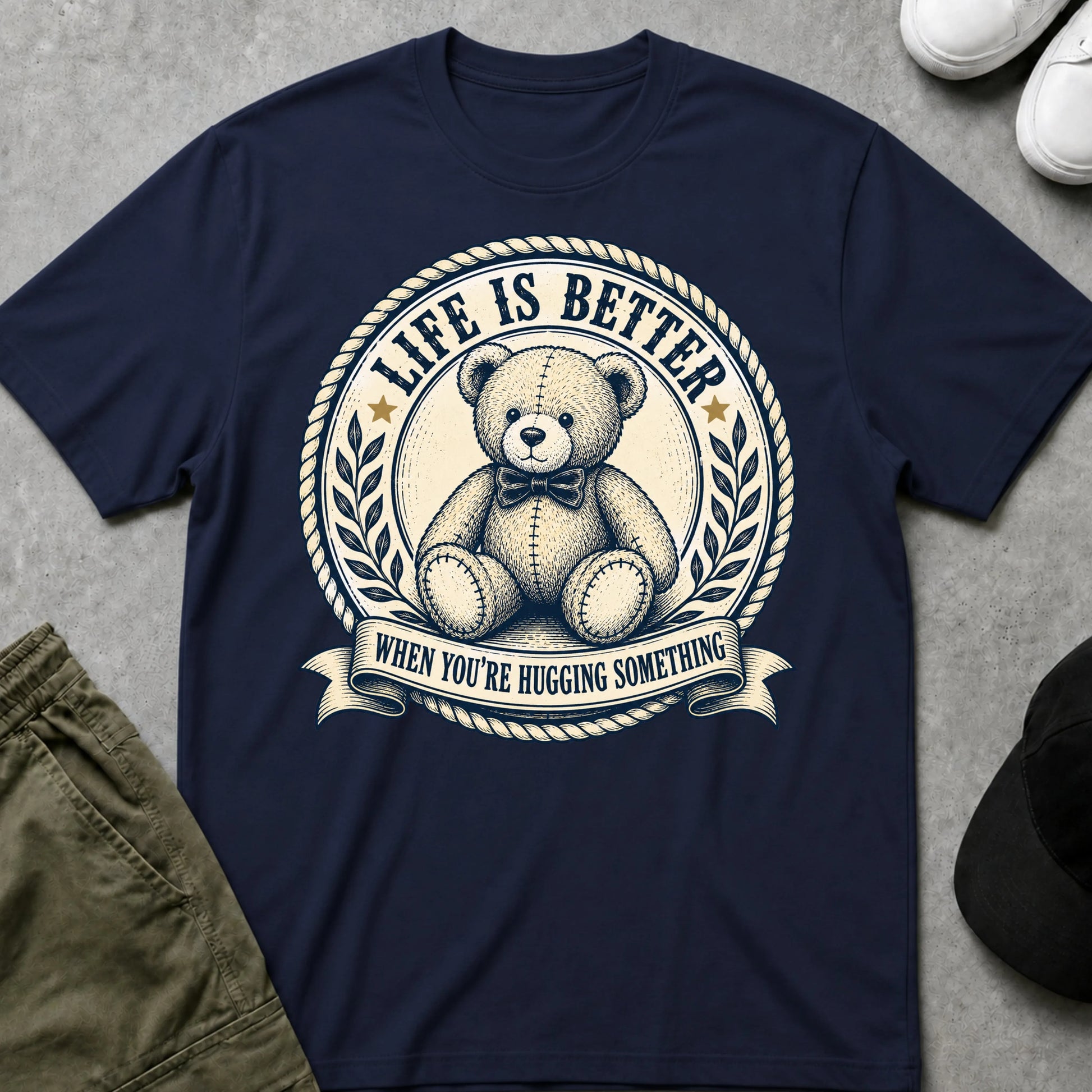 Hugging Life T-Shirt Navy