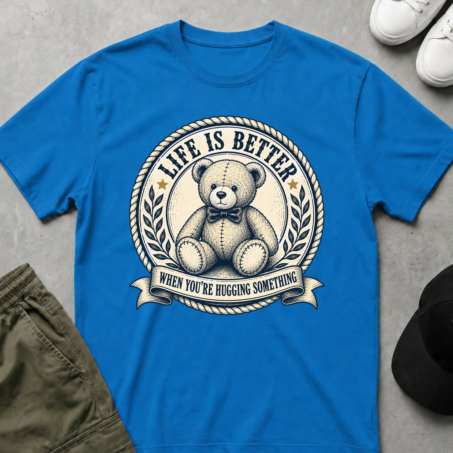 Hugging Life T-Shirt Sapphire