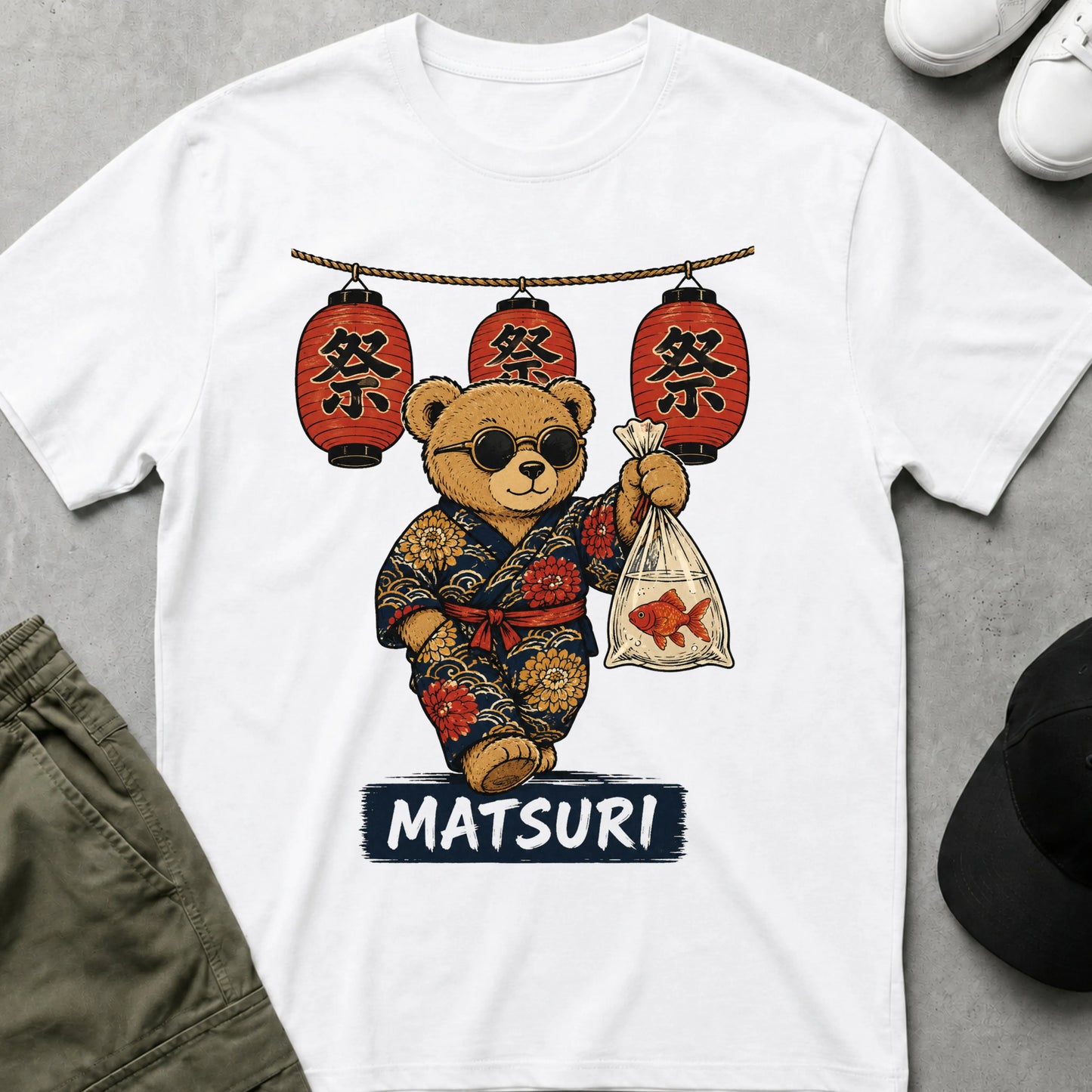 Cool Teds Teddy-Bear Matsuri T-Shirt White / S