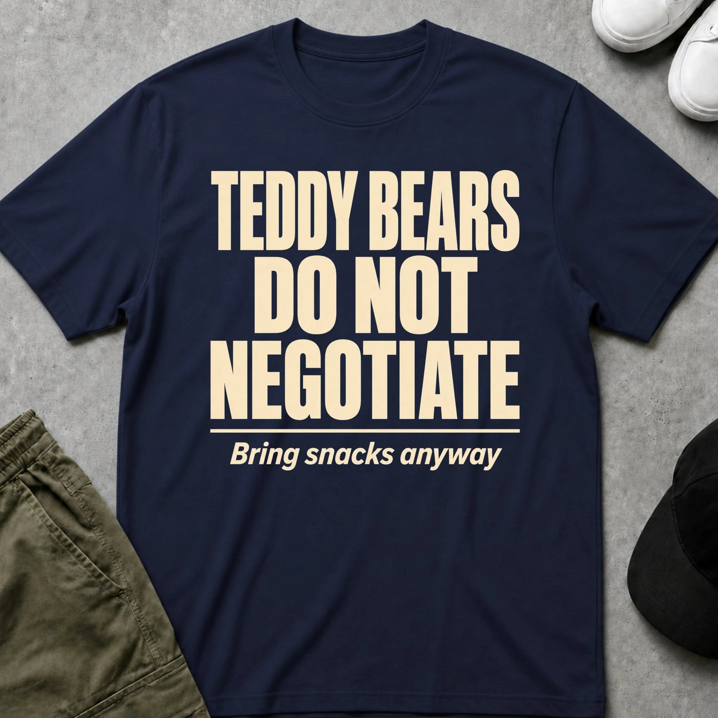 Cool Teds Teddy-Bear Do Not Negotiate T-Shirt Navy / S