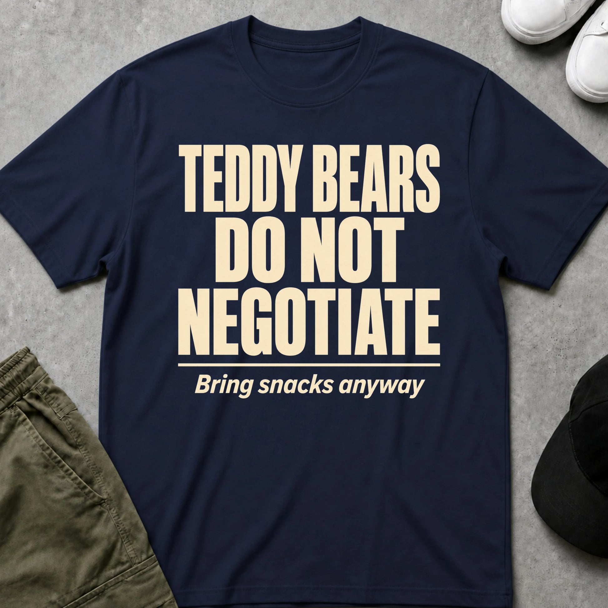 Cool Teds Teddy-Bear Do Not Negotiate T-Shirt Navy / S