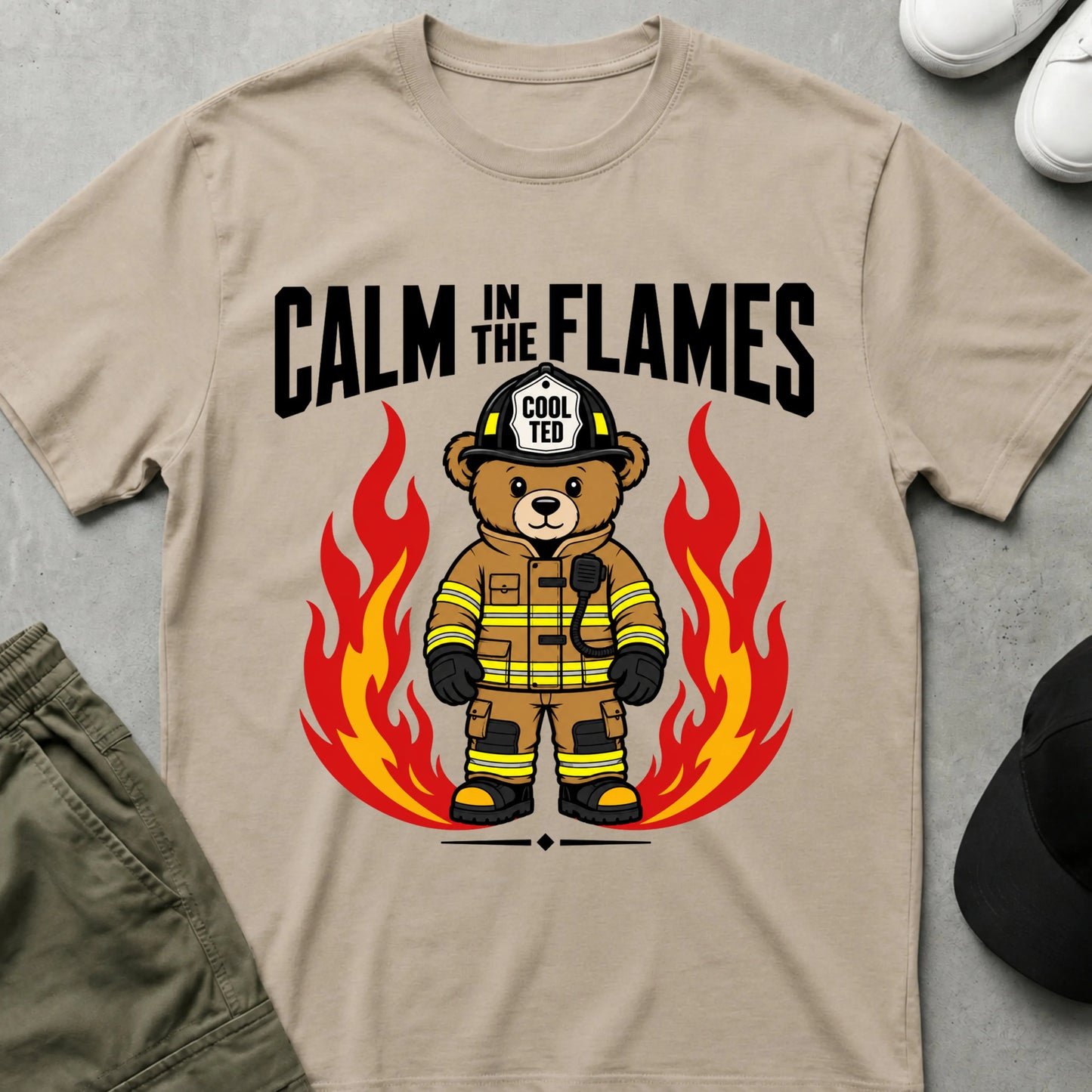 Calm Character T-Shirt Sand