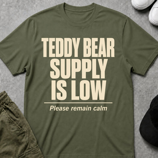 Cool Teds Teddy-Bear Low Supply T-Shirt Military Green / S