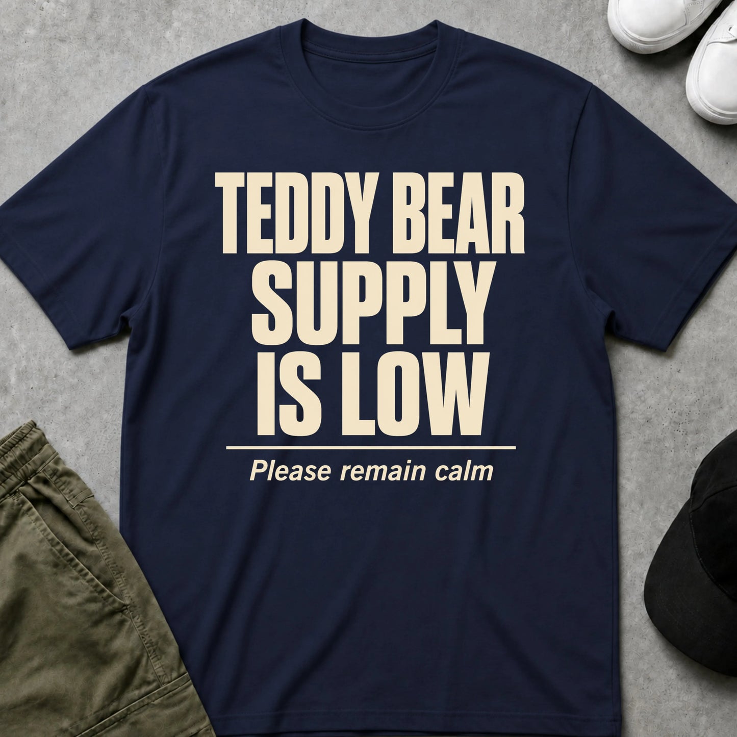 Cool Teds Teddy-Bear Low Supply T-Shirt Navy / S