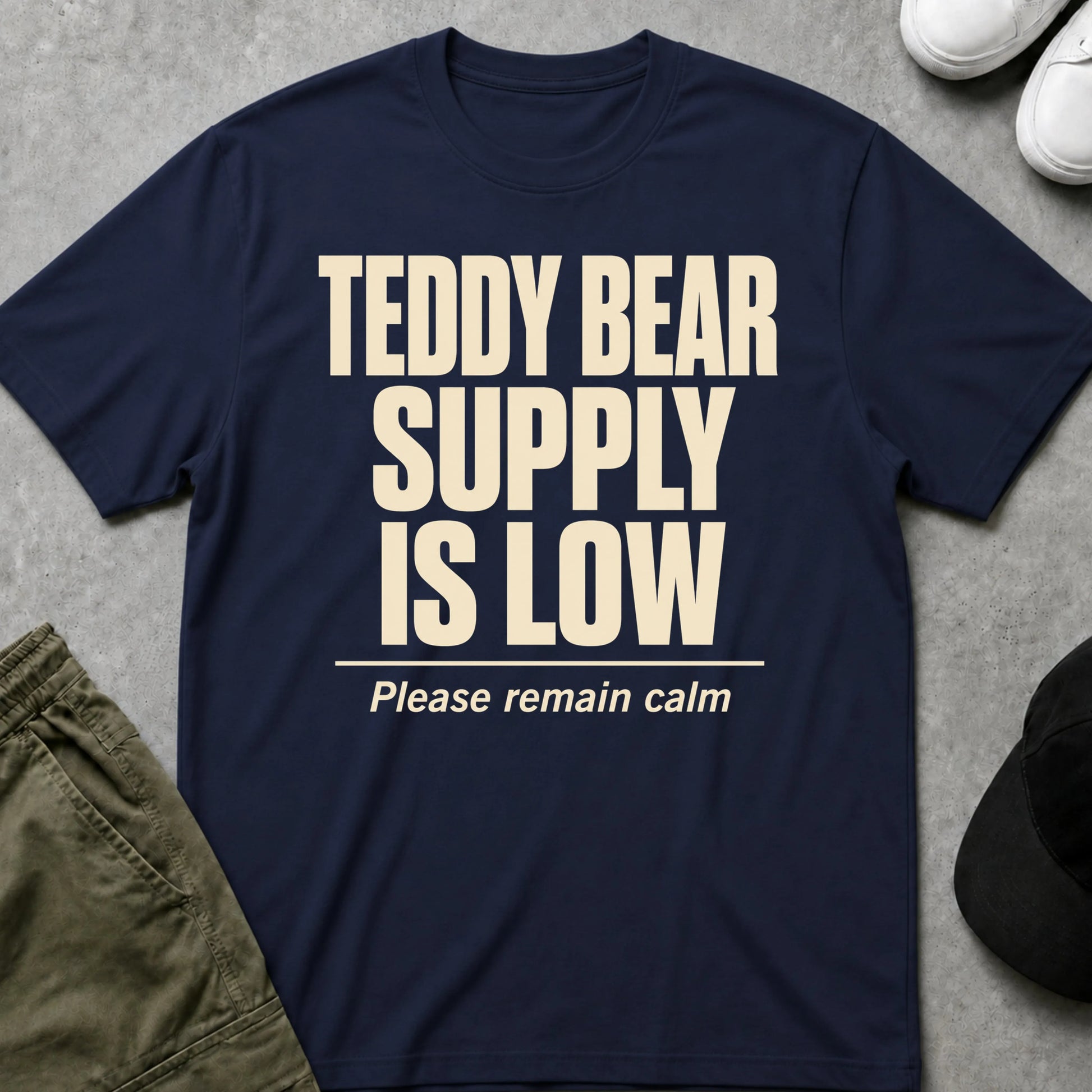 Cool Teds Teddy-Bear Low Supply T-Shirt Navy / S