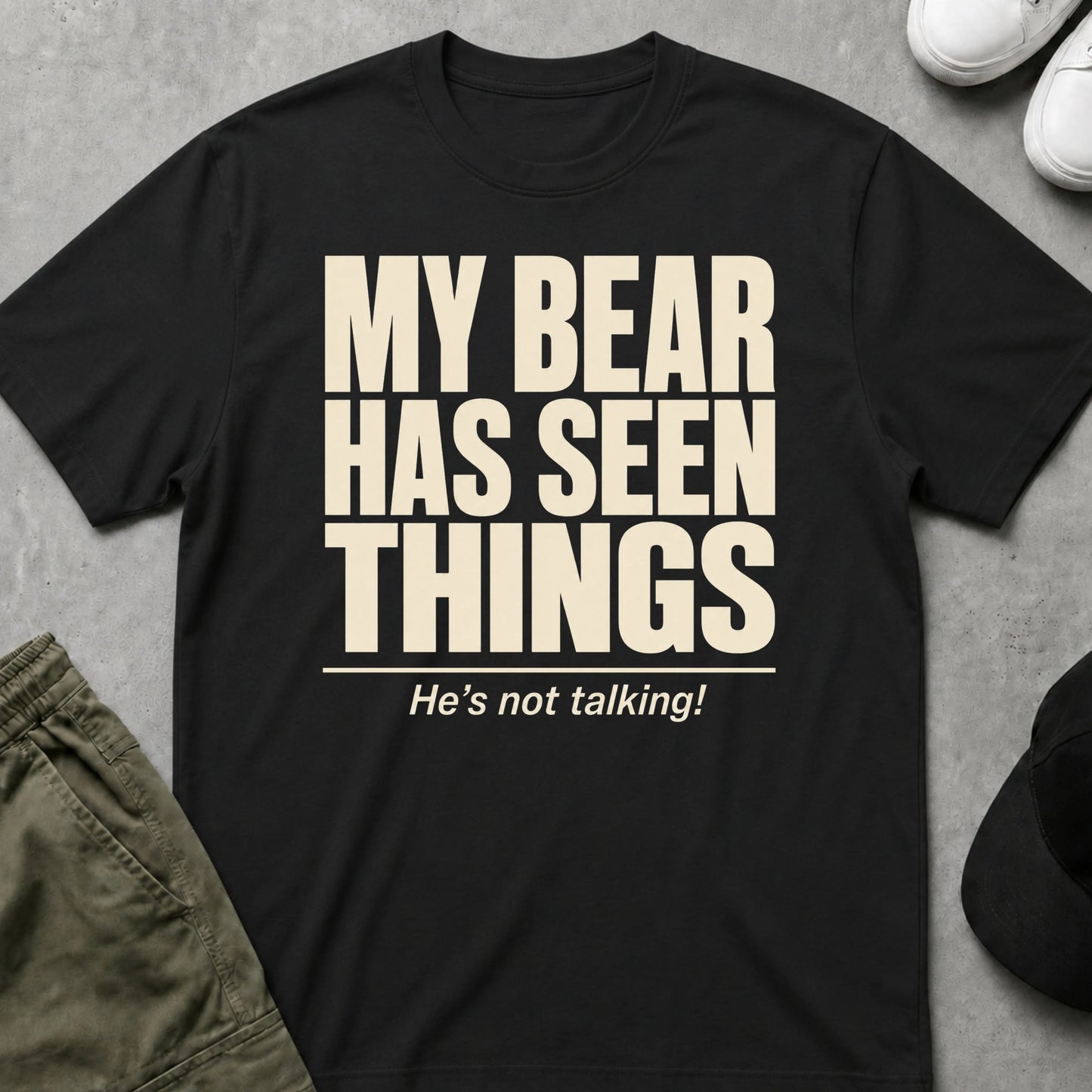Cool Teds Teddy-Bear My Bear has Seen Things T-Shirt Black / S