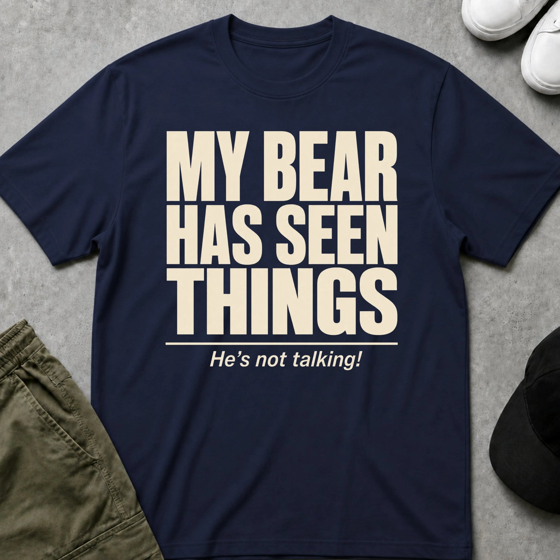 Cool Teds Teddy-Bear My Bear has Seen Things T-Shirt Navy / S