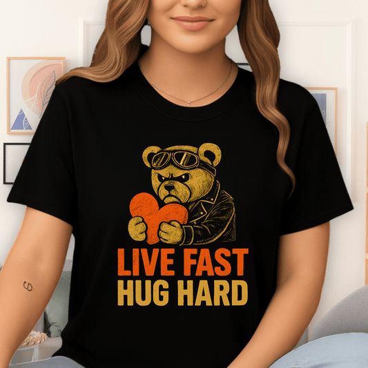 Cool Teds Teddy-Bear Live Fast T-Shirt