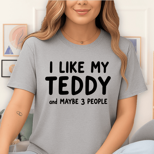 I Like Teddy T-Shirt Sport Grey