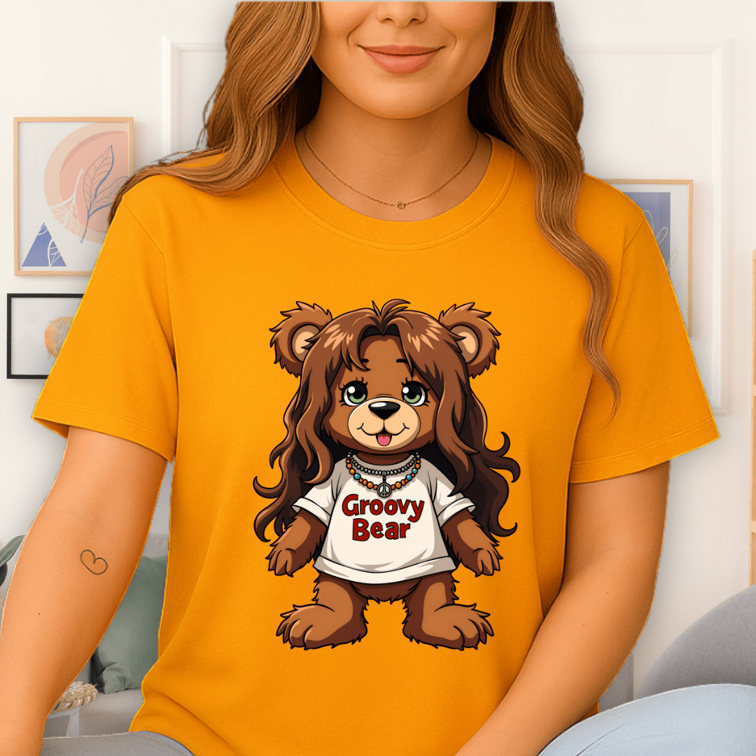 Groovy Bear T-Shirt Gold