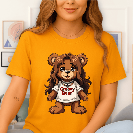 Groovy Bear T-Shirt Gold