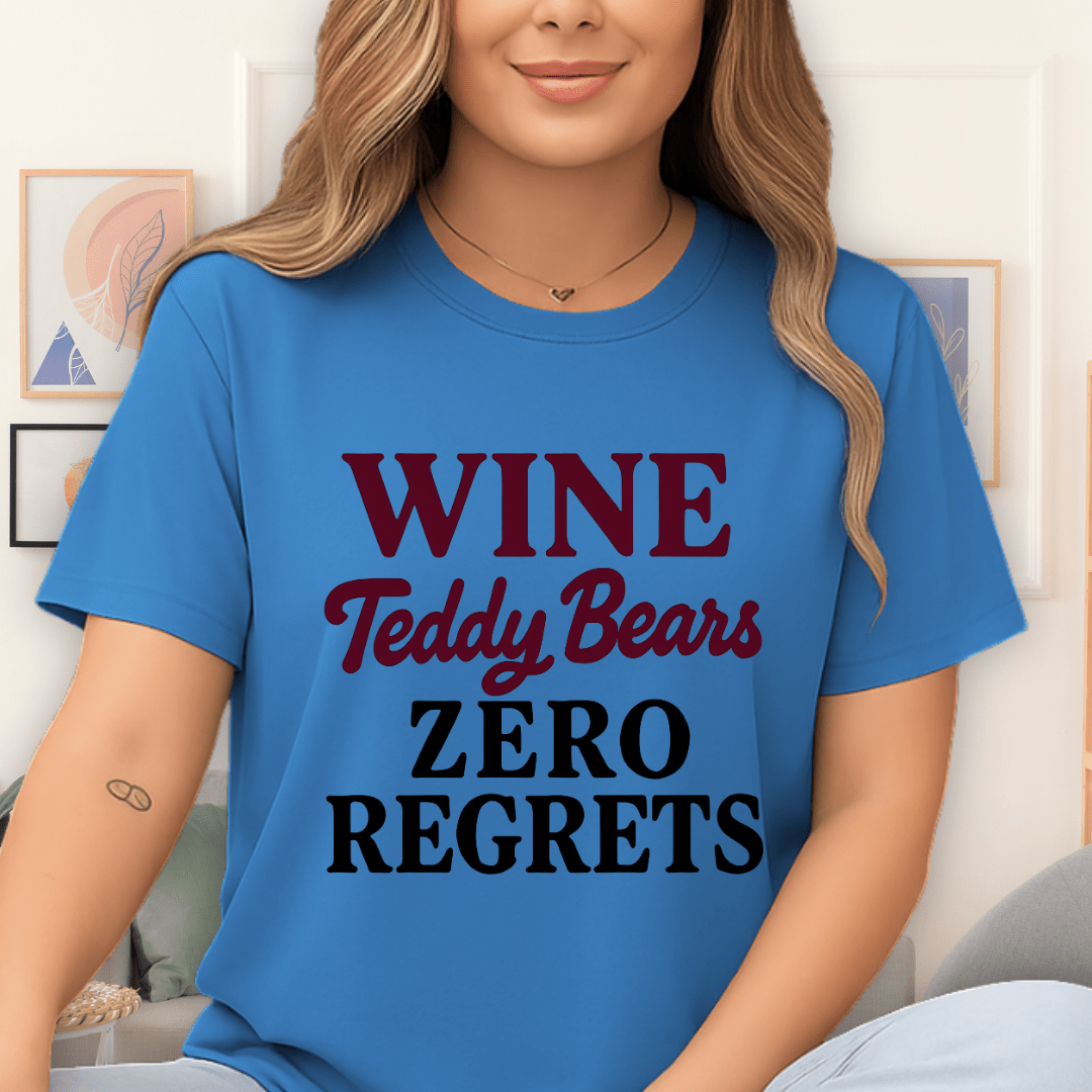 Cool Teds Teddy-Bear No Regrets T-Shirt Sapphire / S