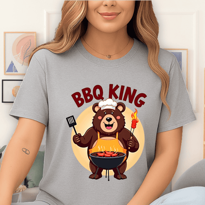 BBQ Bear T-Shirt Sport Grey