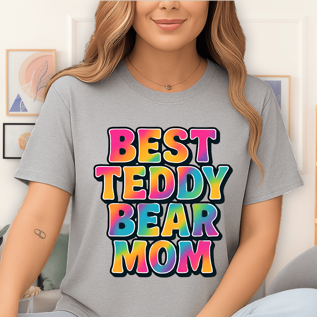 Cool Teds Teddy-Bear Modest Mom T-Shirt Sport Grey / S