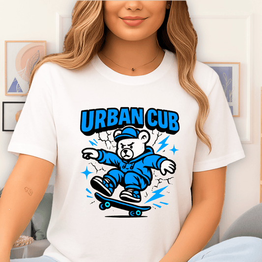Cool Teds Teddy-Bear Urban Cub T-Shirt White / S