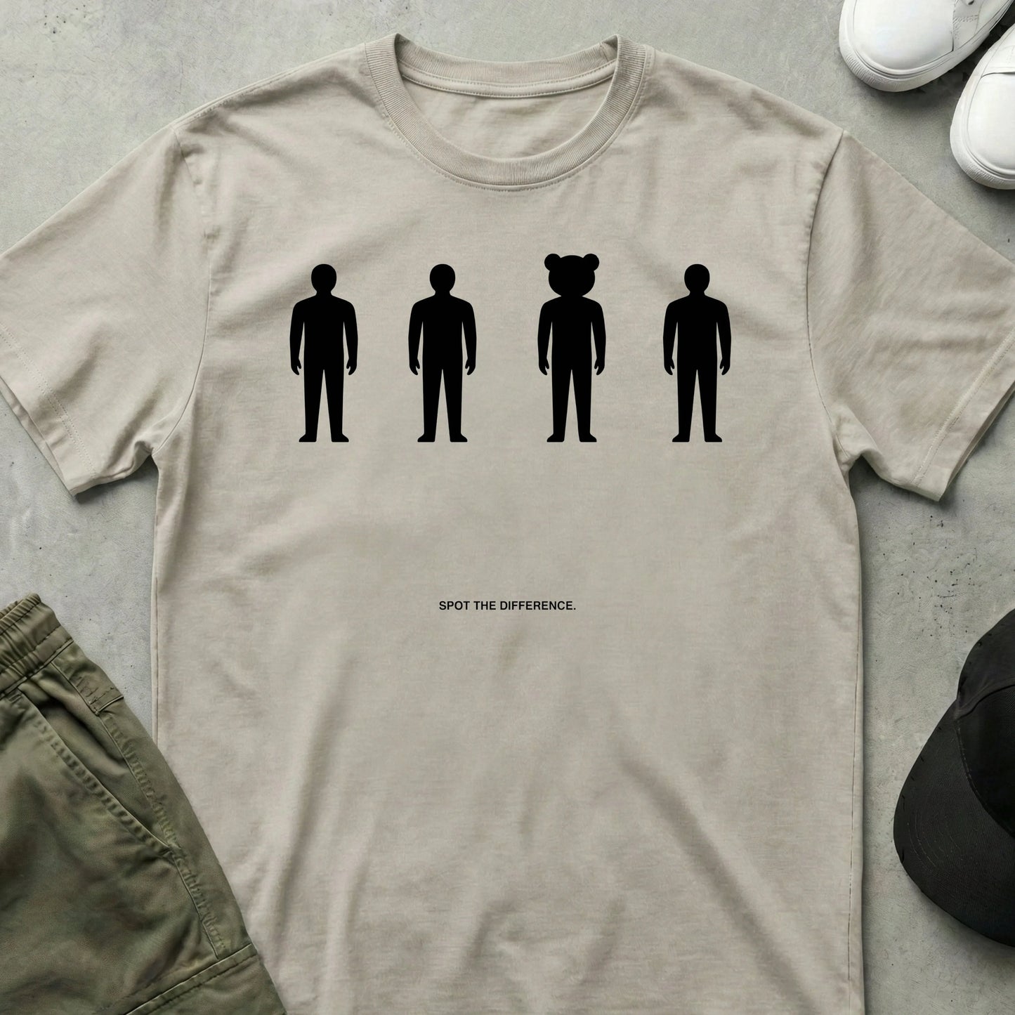 Spot the Difference T-Shirt Ice Grey