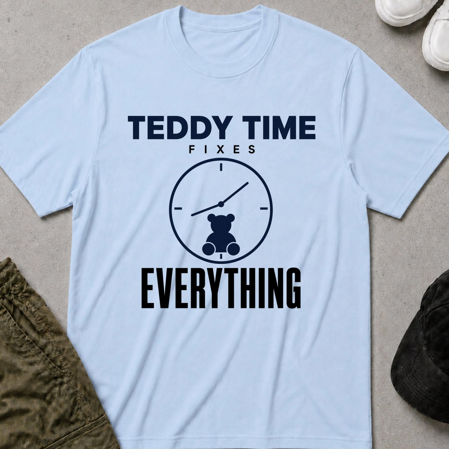 Teddy Time T-Shirt Light Blue