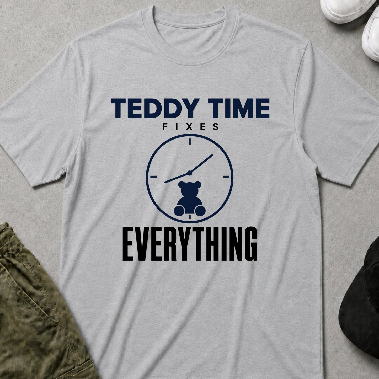 Teddy Time T-Shirt Sport Grey