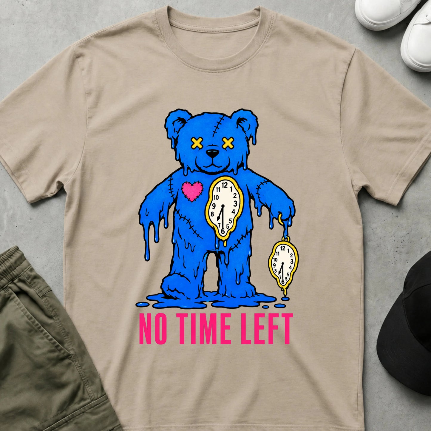 Printify Teddy-Bear The End of Time T-Shirt Sand / S