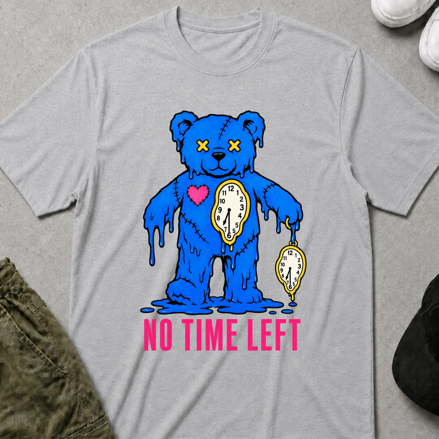 Printify Teddy-Bear The End of Time T-Shirt Sport Grey / S