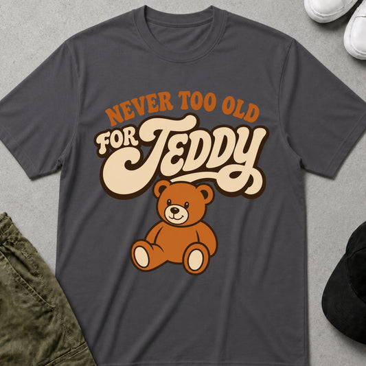 Cool Teds Teddy-Bear Young at Heart T-Shirt Charcoal / S