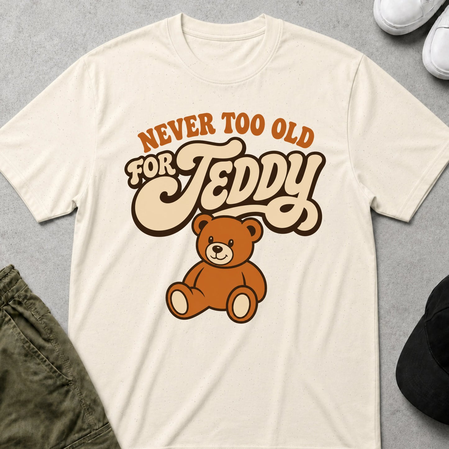 Cool Teds Teddy-Bear Young at Heart T-Shirt Natural / S