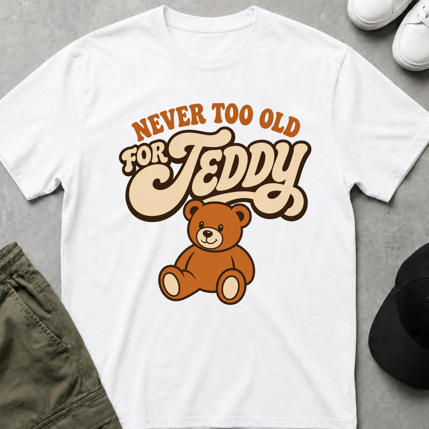 Cool Teds Teddy-Bear Young at Heart T-Shirt White / S