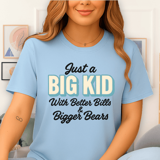 Cool Teds Teddy-Bear Big Kid Bears T-Shirt Light Blue / S