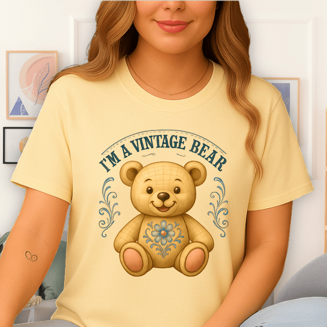 Cool Teds Teddy-Bear Victorian Bear T-Shirt Cornsilk / S
