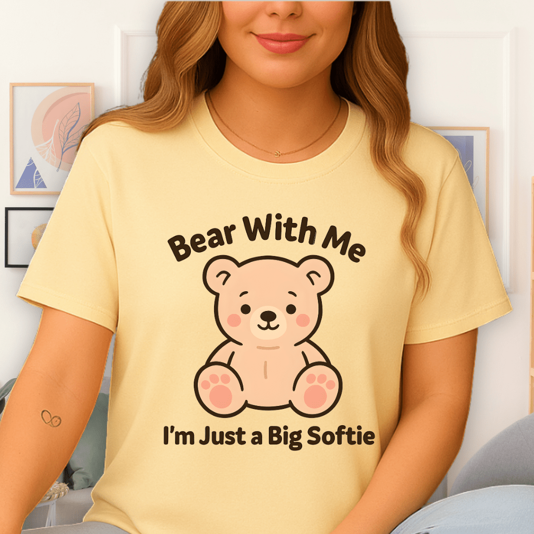Cool Teds Teddy-Bear Softie Bear T-Shirt Cornsilk / S