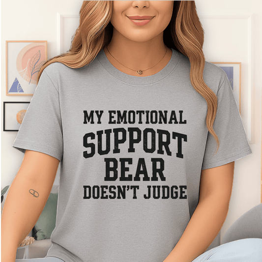 Cool Teds Teddy-Bear Support Bear T-Shirt Sport Grey / S