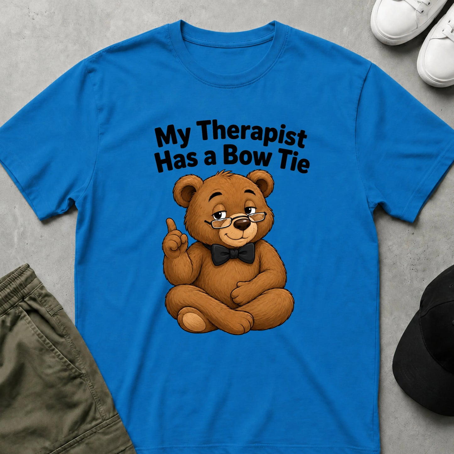 Bow Tie Bear T-Shirt Sapphire