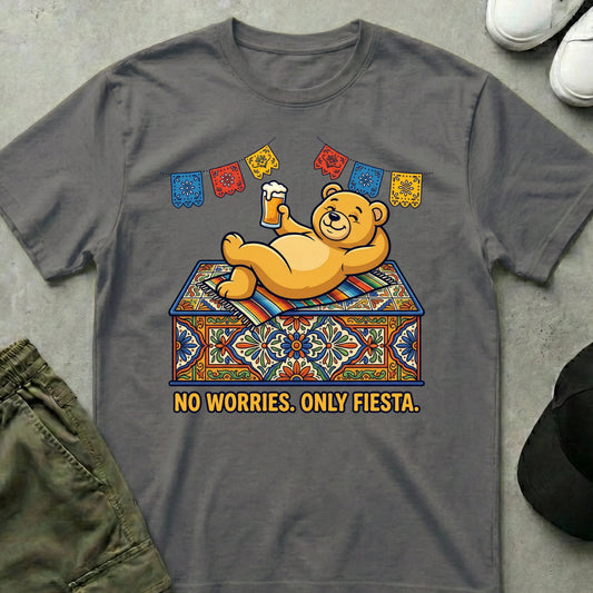 Fiesta Bear T-Shirt Charcoal