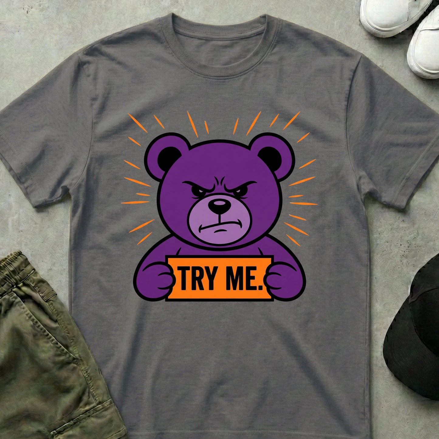 Try Me T-Shirt Charcoal