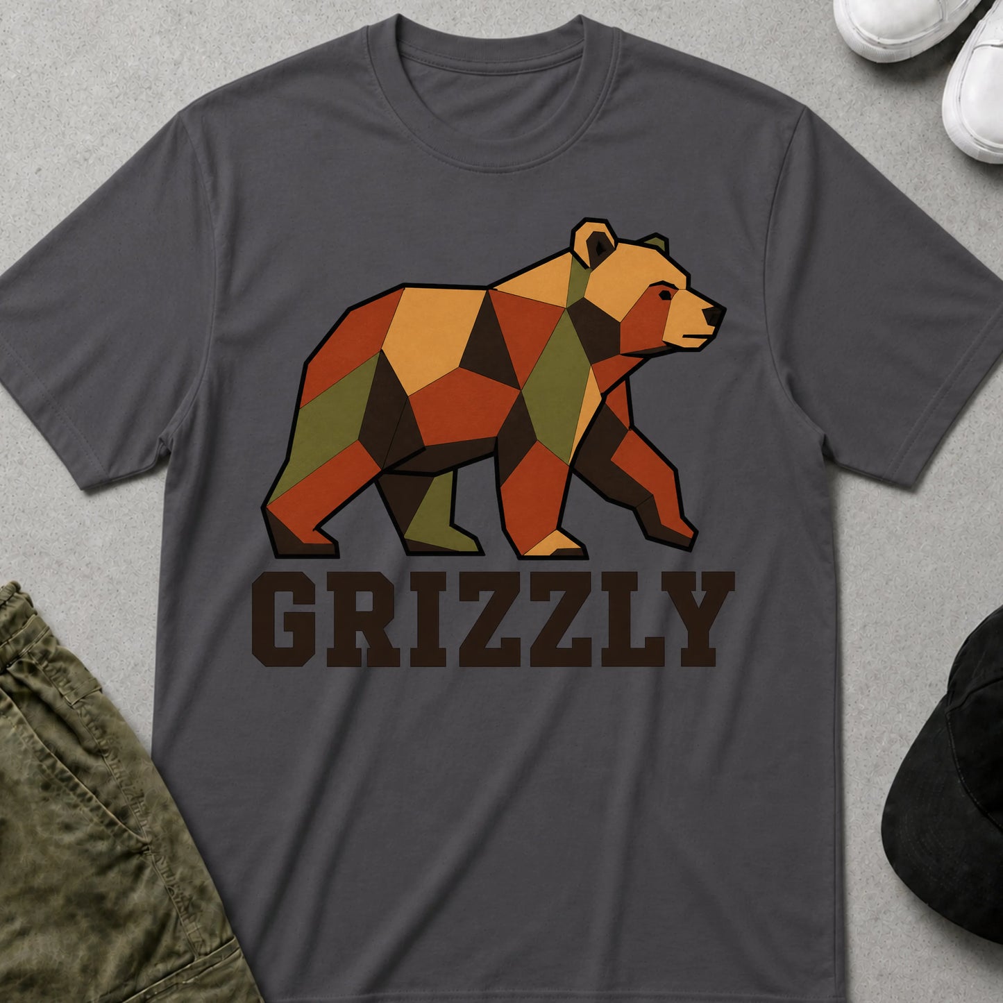 Cool Teds Teddy-Bear Grizzly T-Shirt Charcoal / S