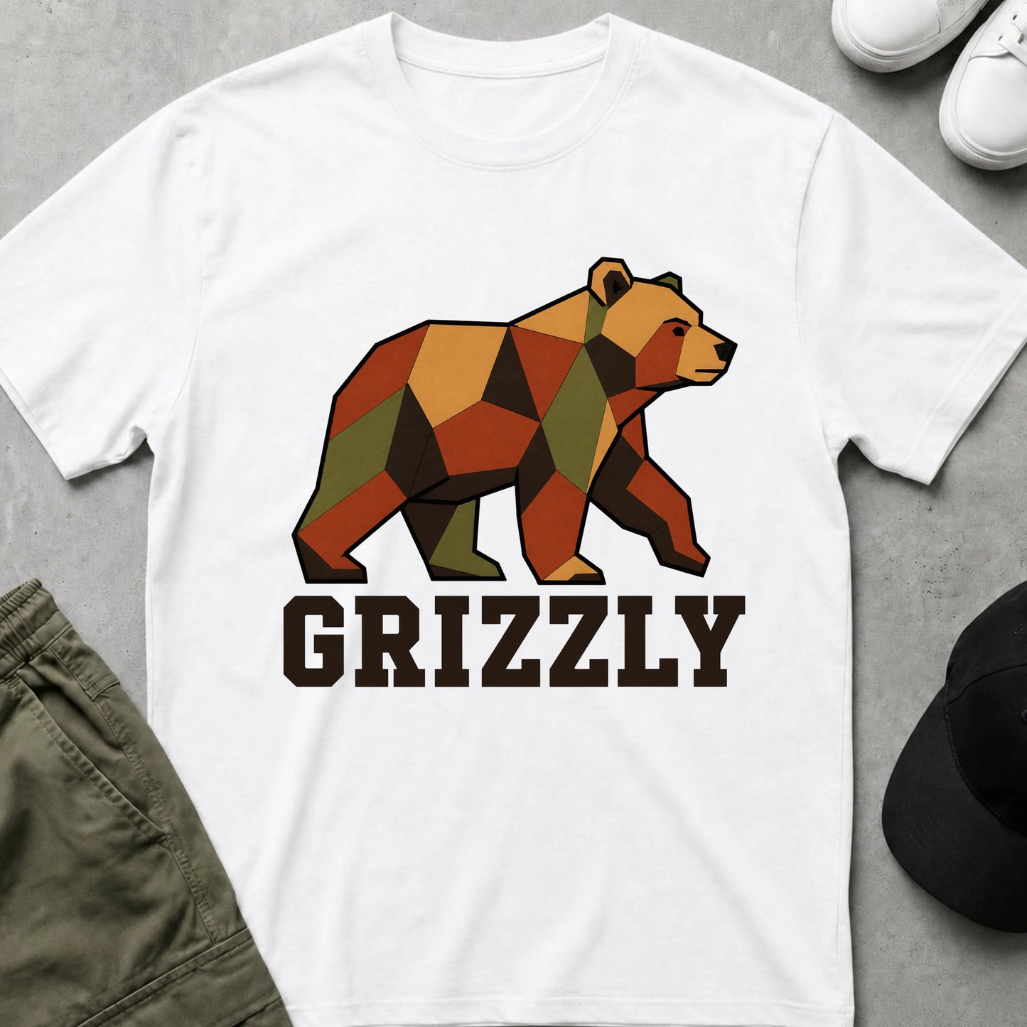 Cool Teds Teddy-Bear Grizzly T-Shirt White / S