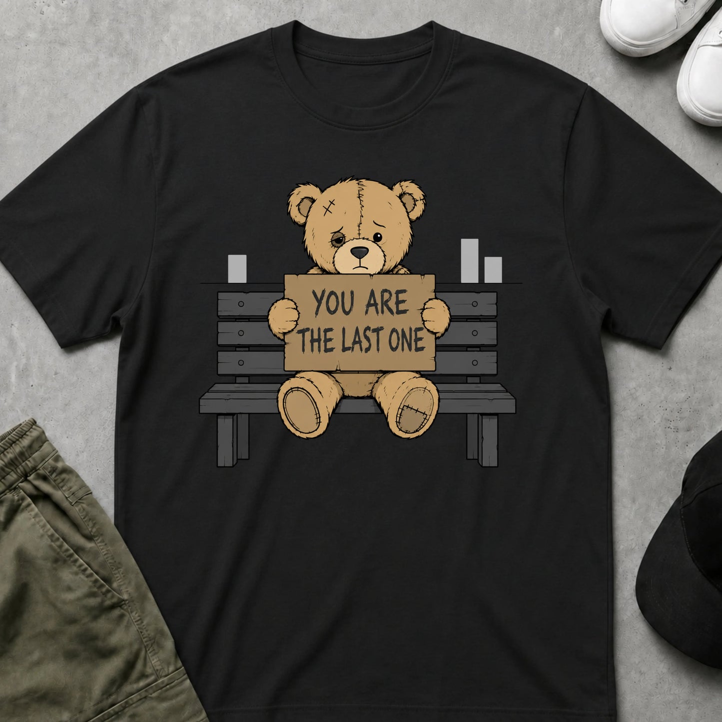 Cool Teds Teddy-Bear Last One T-Shirt Black / S