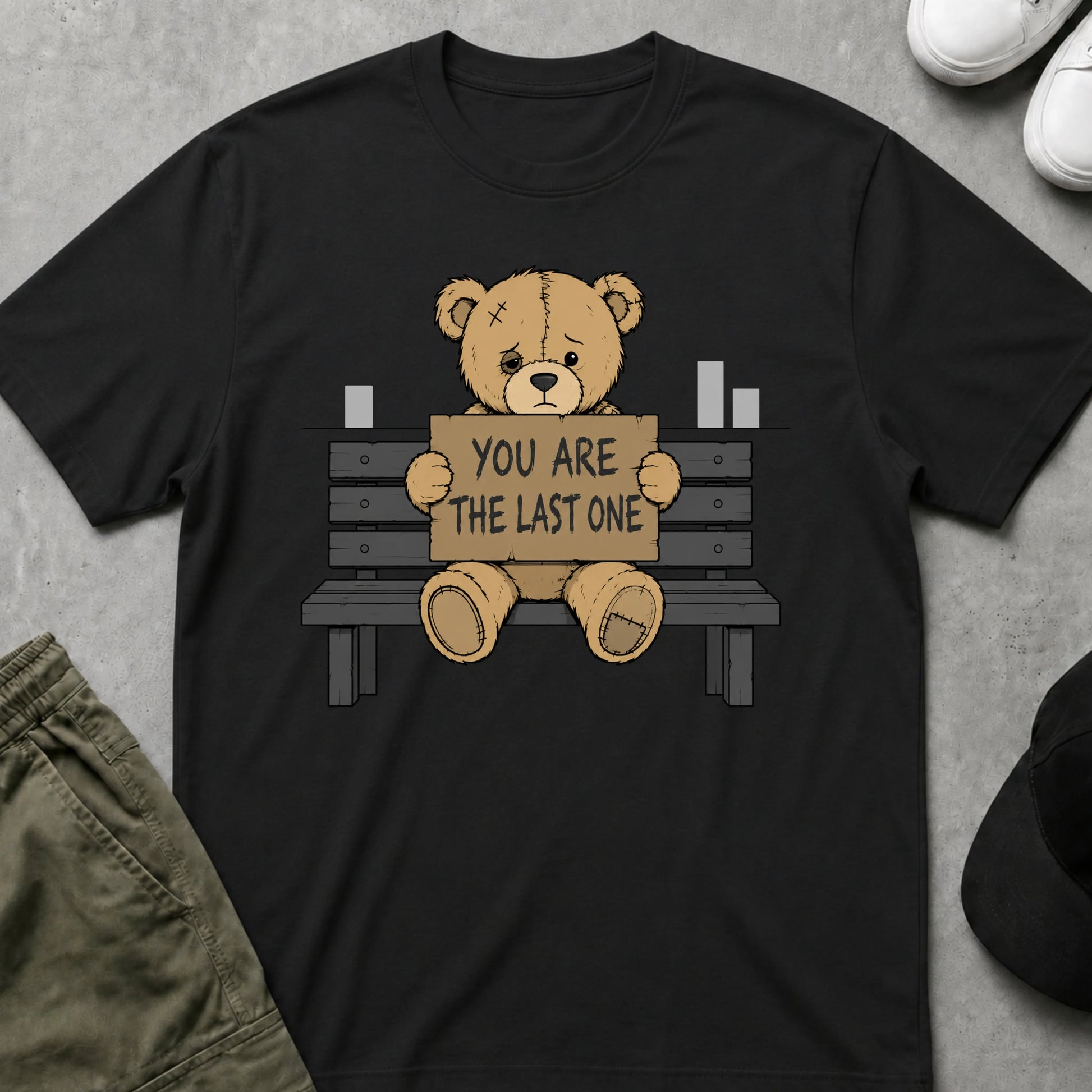 Cool Teds Teddy-Bear Last One T-Shirt Black / S