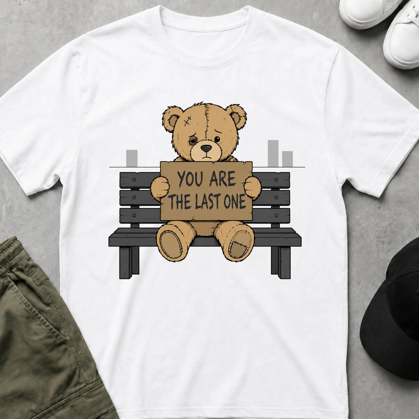 Cool Teds Teddy-Bear Last One T-Shirt White / S