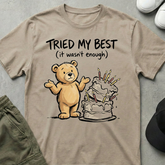 Cool Teds Teddy-Bear Tried My Best T-shirt Sand / S