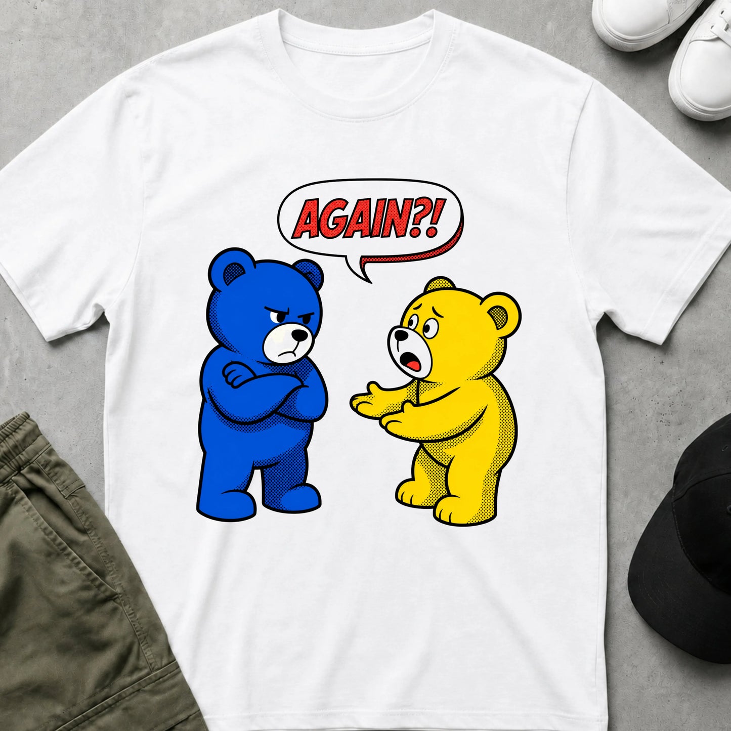 Cool Teds Teddy-Bear Not Again T-Shirt White / S