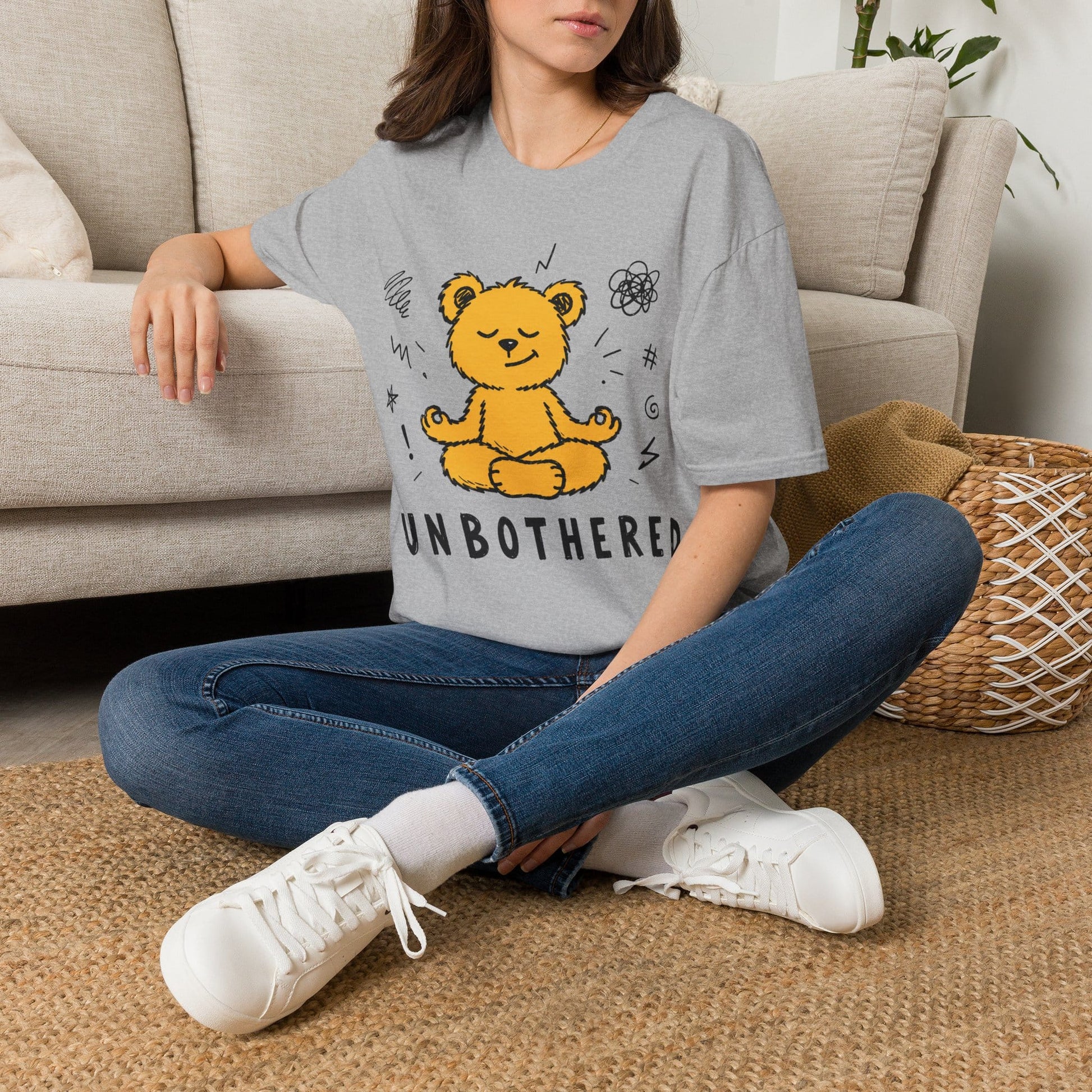 Printify Teddy-Bear Still Unbothered T-Shirt