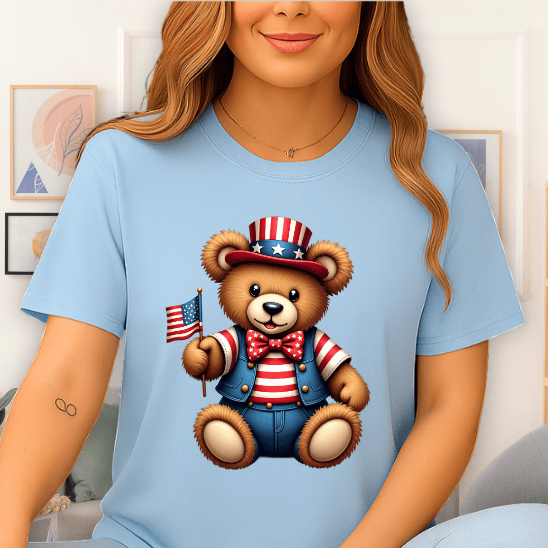 Patriotic Plushie T-Shirt Light Blue