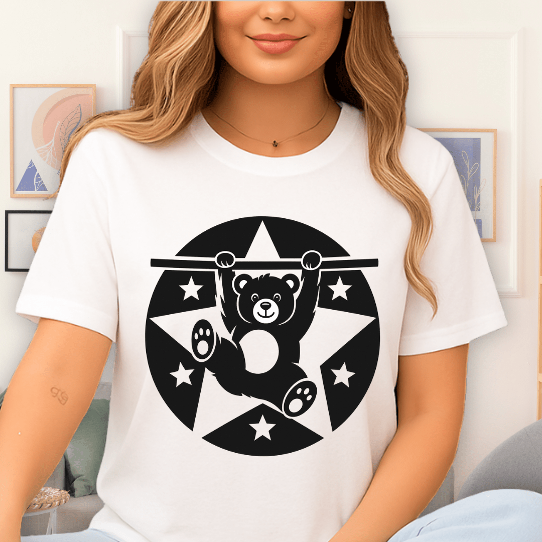 Cool Teds Teddy-Bear The Gymnast T-Shirt White / S