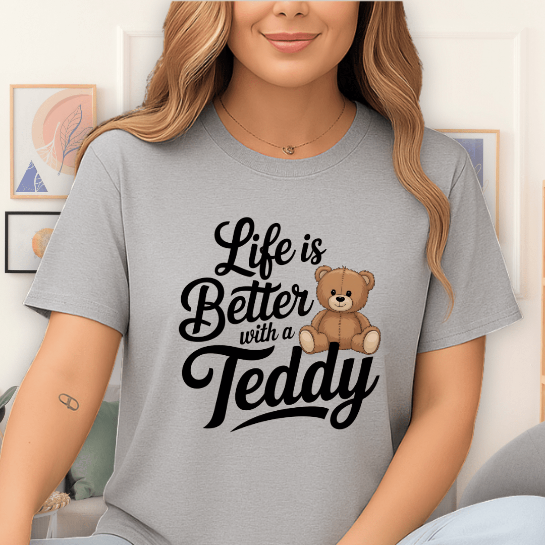 Cool Teds Teddy-Bear Better with a Teddy T-Shirt Sport Grey / S