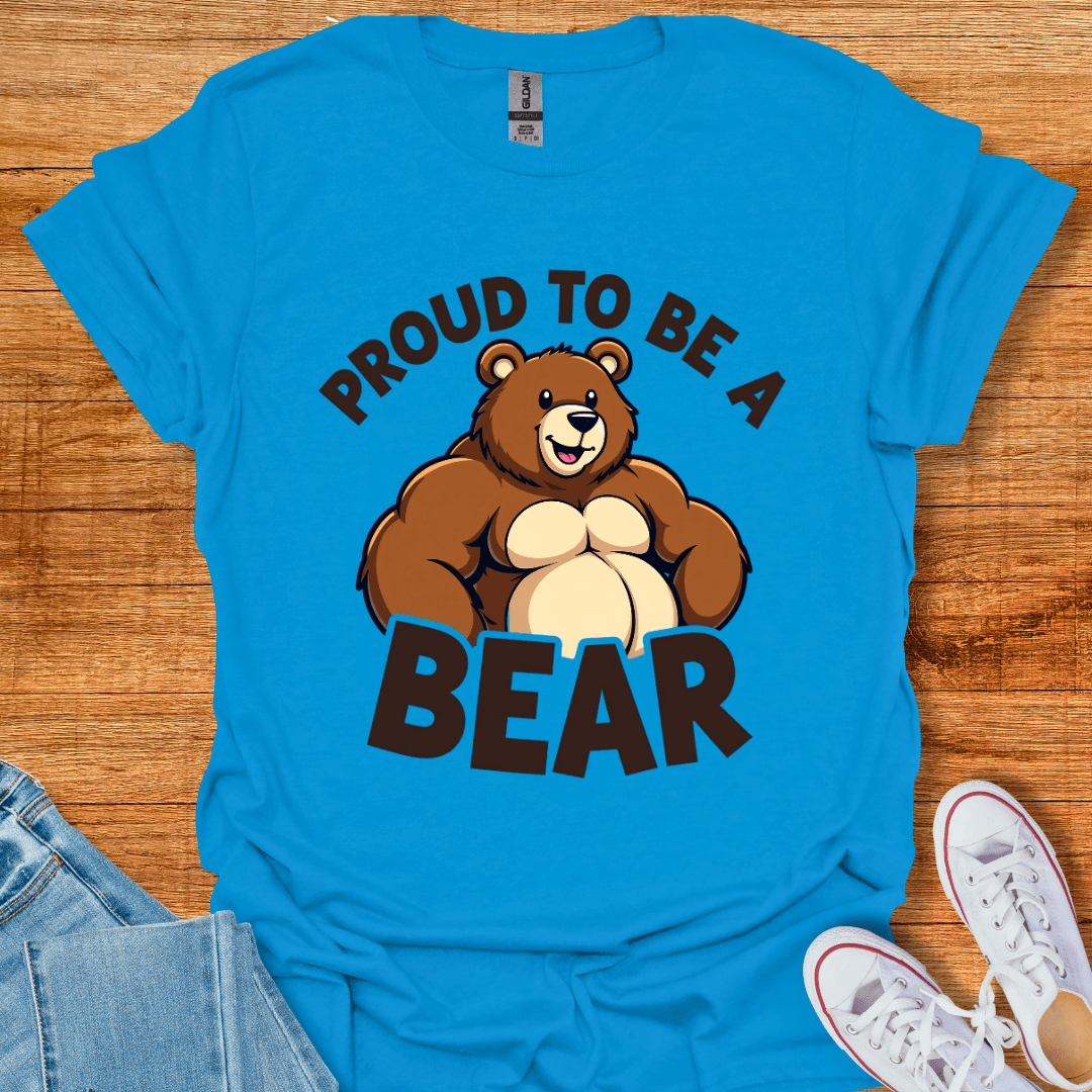 Cool Teds Teddy-Bear Proud Bear T-Shirt Sapphire / S