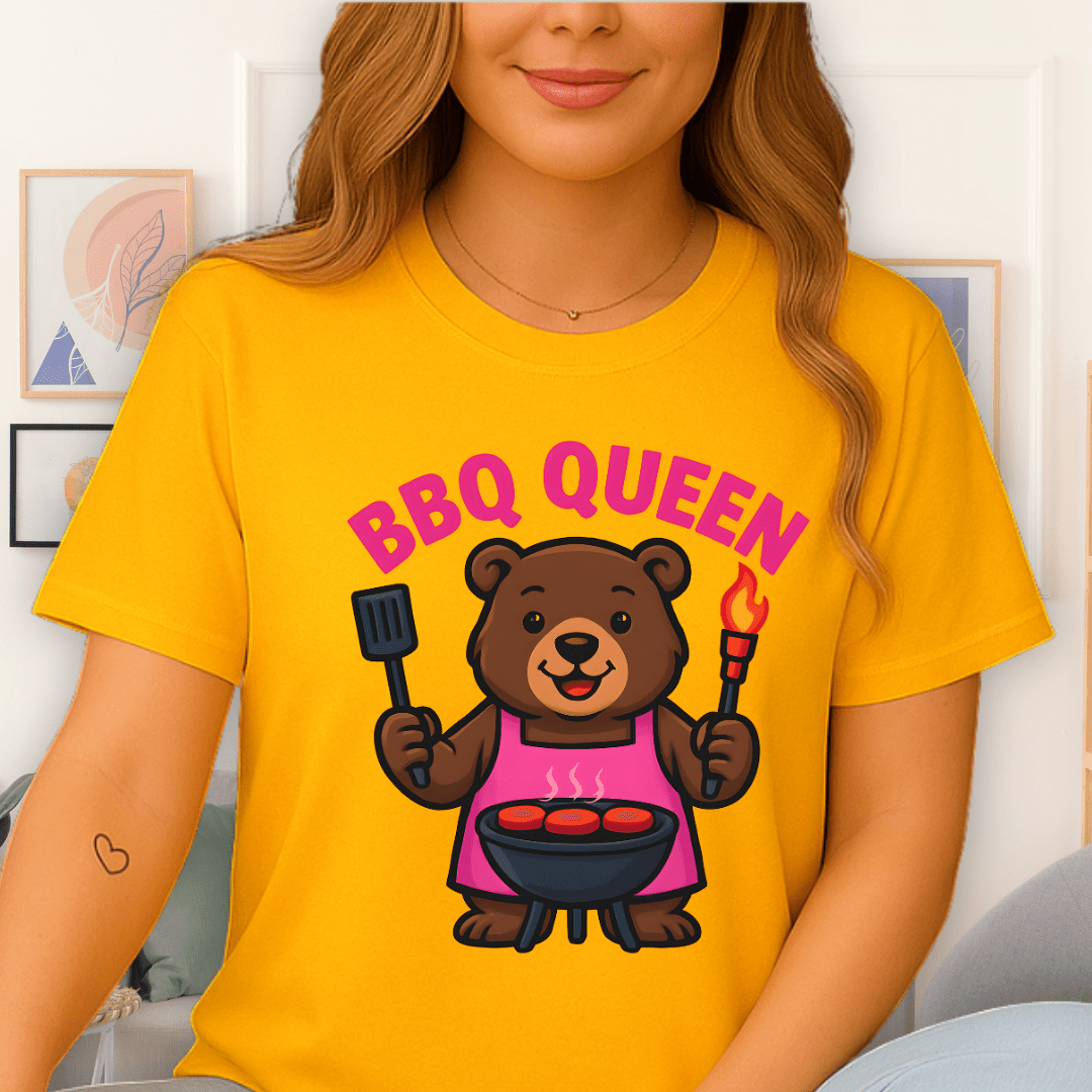 Cool Teds Teddy-Bear BBQ Queen T-Shirt Daisy / S