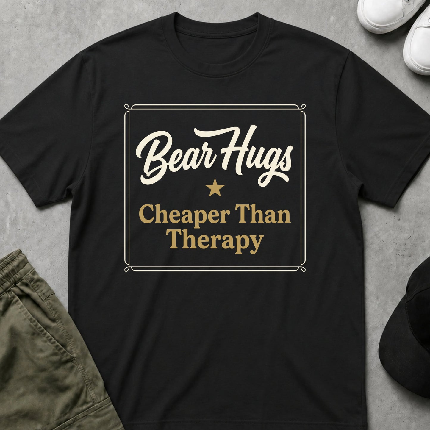 Cool Teds Teddy-Bear Cheap Therapy T-Shirt Black / S