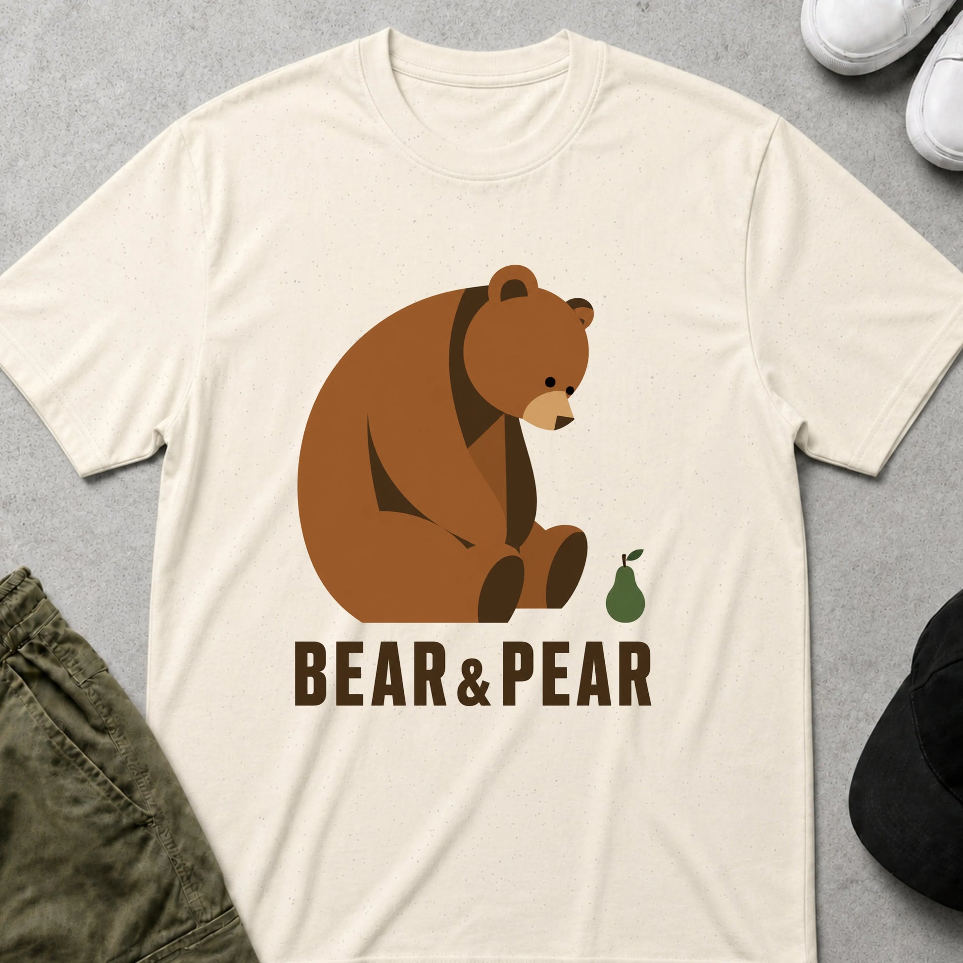 Cool Teds Teddy-Bear Bear & Pear T-Shirt Natural / S